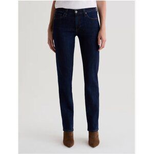 NWT AG Adriano Goldschmied Sandra Low-Rise Straight Leg Jeans Dark Women Size 28